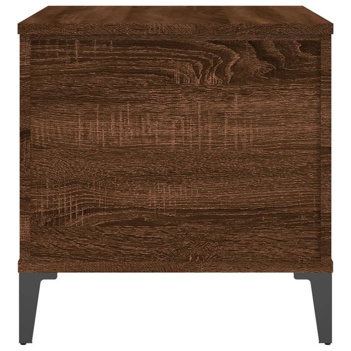 Table basse Chêne marron 60x44,5x45 cm Bois d'ingénierie - Photo n°8