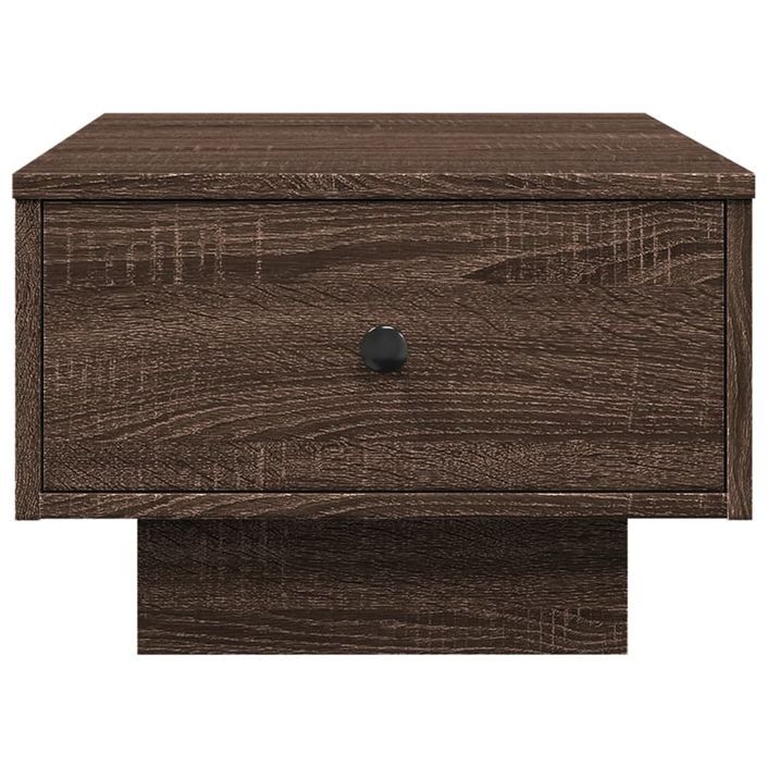 Table basse chêne marron 60x45x31 cm bois d'ingénierie - Photo n°4