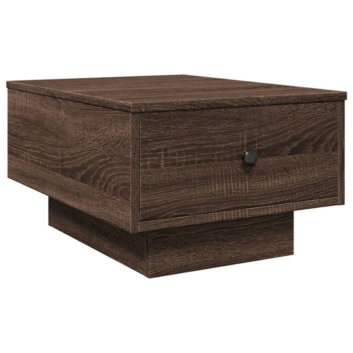 Table basse chêne marron 60x45x31 cm bois d'ingénierie - Photo n°6