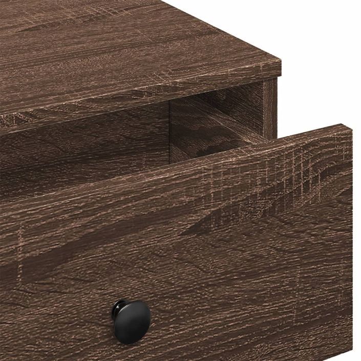 Table basse chêne marron 60x45x31 cm bois d'ingénierie - Photo n°8