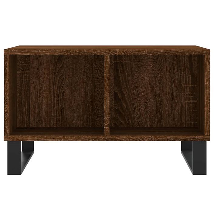 Table basse Chêne marron 60x50x36,5 cm Bois d'ingénierie - Photo n°4