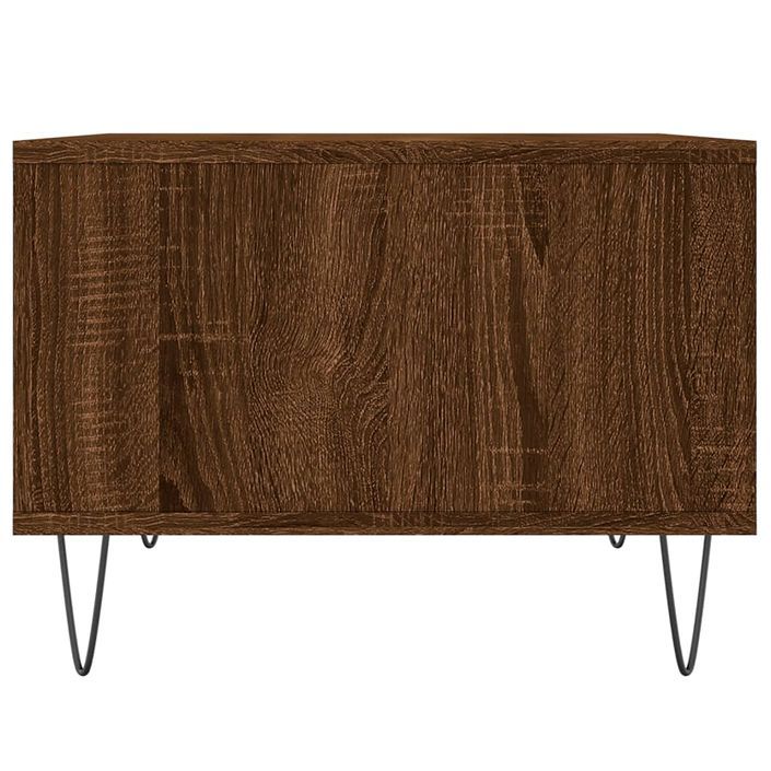 Table basse Chêne marron 60x50x36,5 cm Bois d'ingénierie - Photo n°5