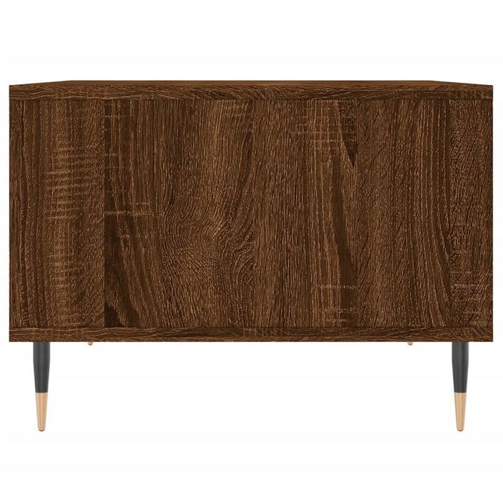 Table basse Chêne marron 60x50x36,5 cm Bois d'ingénierie - Photo n°5