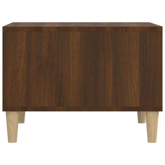 Table basse Chêne marron 60x50x36,5 cm Bois d'ingénierie - Photo n°6