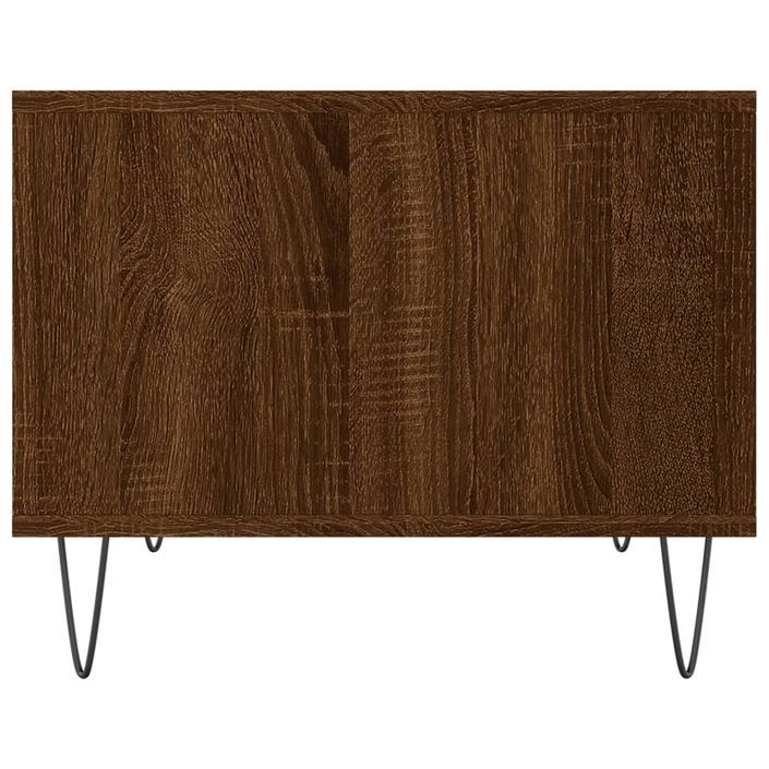 Table basse chêne marron 60x50x40 cm bois d'ingénierie - Photo n°5