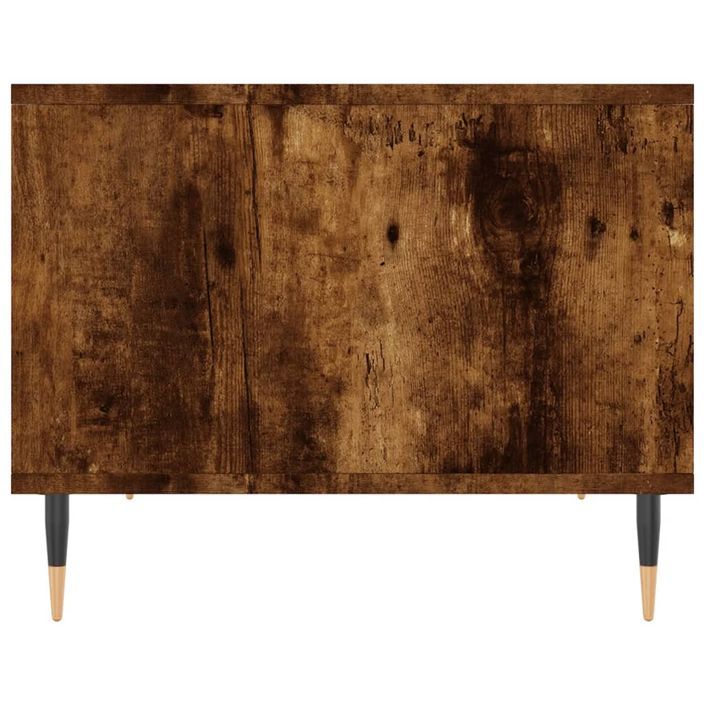 Table basse chêne marron 60x50x40 cm bois d'ingénierie - Photo n°5