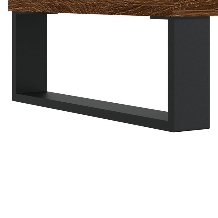 Table basse chêne marron 60x50x40 cm bois d'ingénierie - Photo n°7