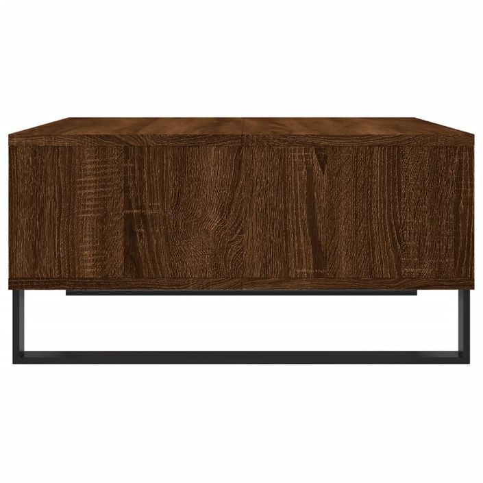 Table basse chêne marron 60x60x30 cm bois d'ingénierie - Photo n°5