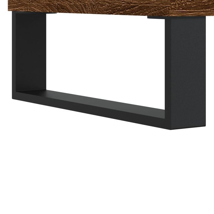 Table basse chêne marron 60x60x30 cm bois d'ingénierie - Photo n°7