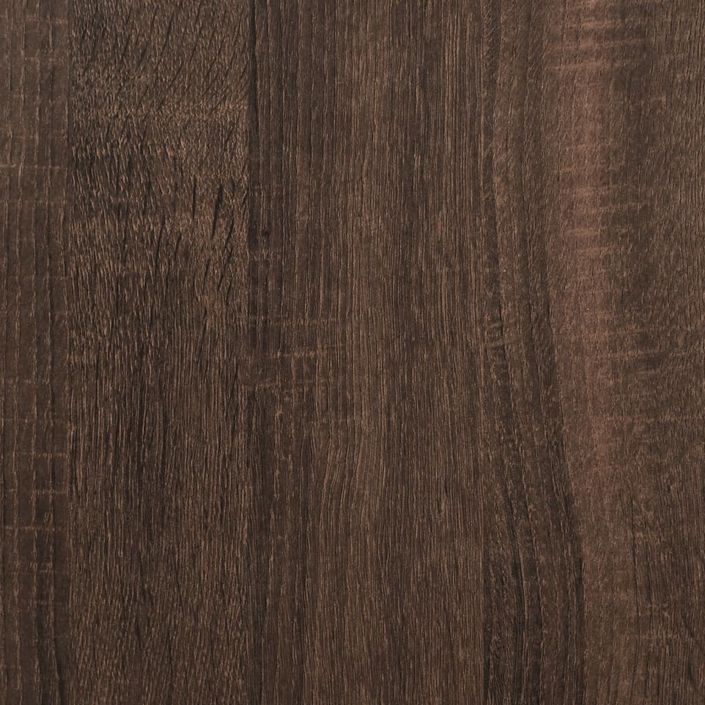 Table basse chêne marron 70x50x50 cm bois d'ingénierie et métal - Photo n°10