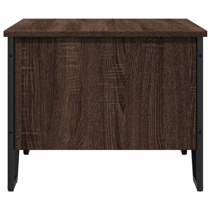 Table basse chêne marron 75x51x40 cm bois d'ingénierie - Photo n°6