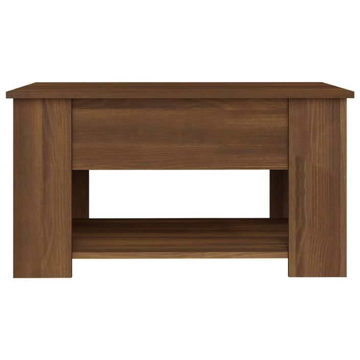 Table basse Chêne marron 79x49x41 cm Bois d'ingénierie - Photo n°6