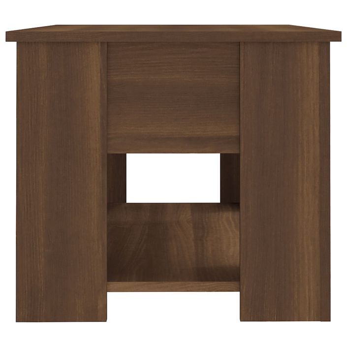 Table basse Chêne marron 79x49x41 cm Bois d'ingénierie - Photo n°7