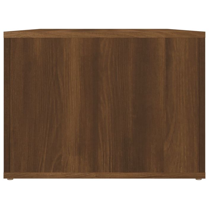 Table basse Chêne marron 80x50x36 cm Bois d'ingénierie - Photo n°7