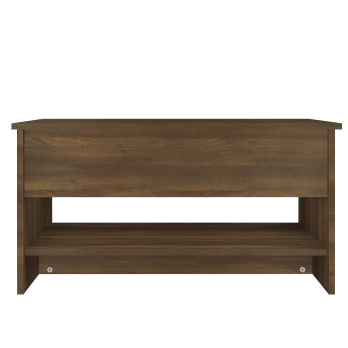 Table basse Chêne marron 80x50x40 cm Bois d'ingénierie - Photo n°6