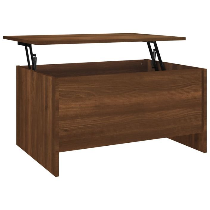 Table basse Chêne marron 80x55,5x41,5 cm Bois d'ingénierie - Photo n°2