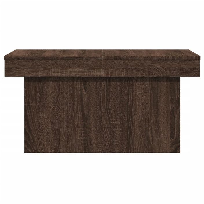 Table basse chêne marron 80x55x40 cm bois d'ingénierie - Photo n°5