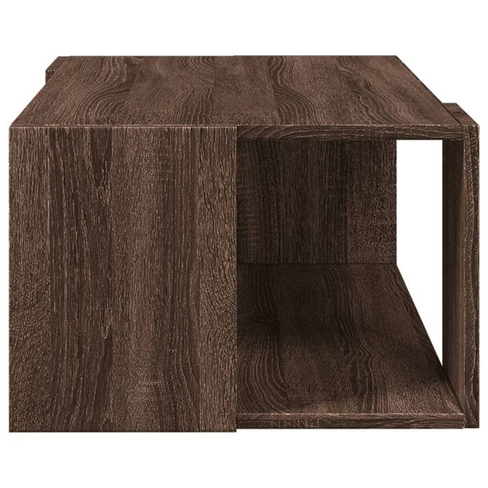 Table basse chêne marron 89,5x48x30 cm bois d'ingénierie - Photo n°5