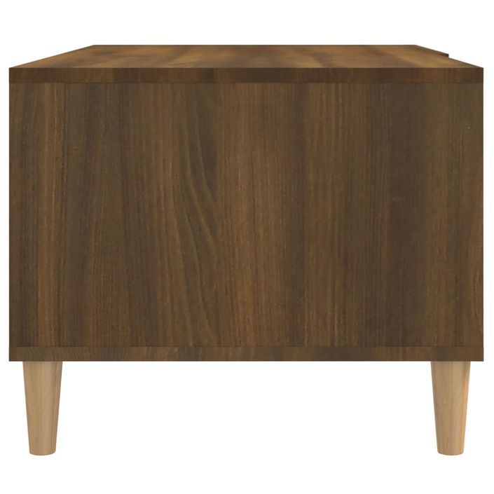 Table basse Chêne marron 89,5x50x40 cm Bois d'ingénierie - Photo n°9