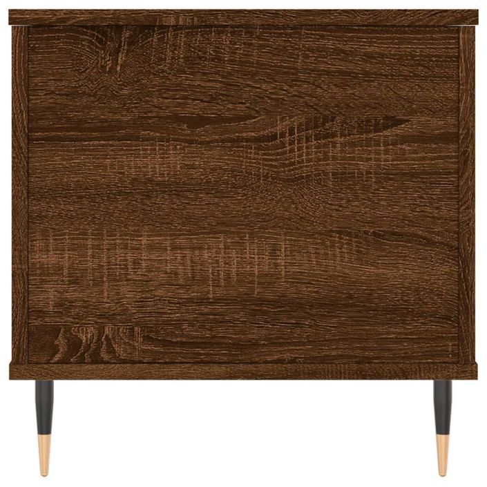 Table basse Chêne marron 90x44,5x45 cm Bois d'ingénierie - Photo n°7