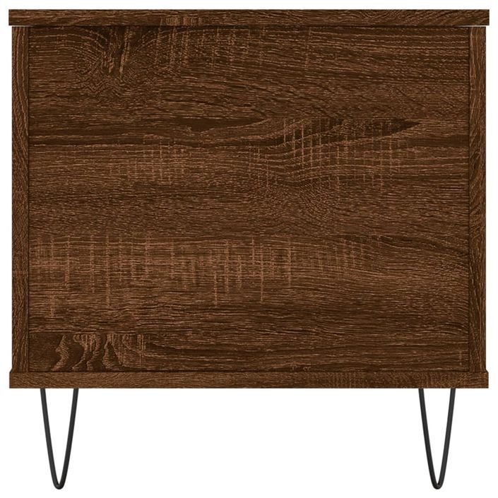 Table basse Chêne marron 90x44,5x45 cm Bois d'ingénierie - Photo n°7