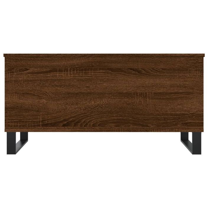 Table basse Chêne marron 90x44,5x45 cm Bois d'ingénierie - Photo n°6