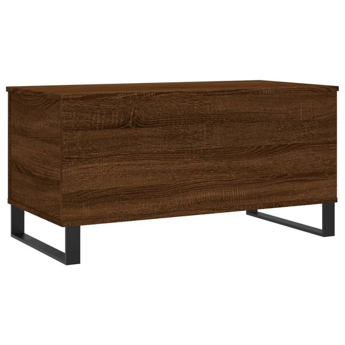 Table basse Chêne marron 90x44,5x45 cm Bois d'ingénierie - Photo n°8