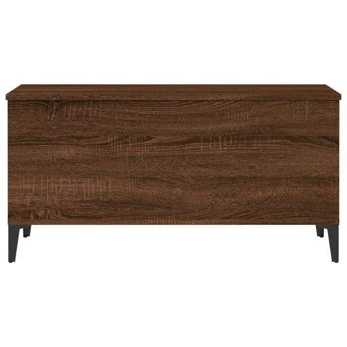 Table basse Chêne marron 90x44,5x45 cm Bois d'ingénierie - Photo n°7