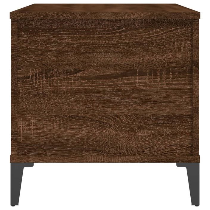 Table basse Chêne marron 90x44,5x45 cm Bois d'ingénierie - Photo n°8