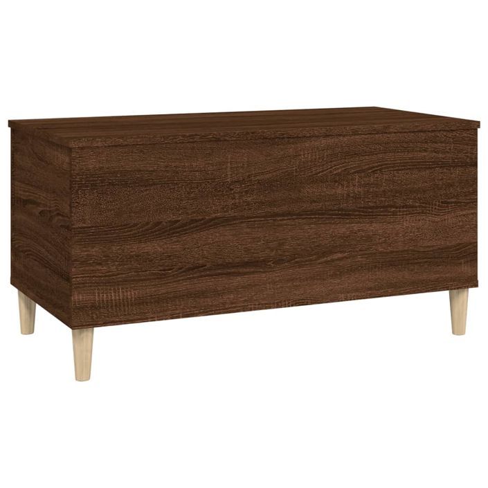 Table basse Chêne marron 90x44,5x45 cm Bois d'ingénierie - Photo n°6