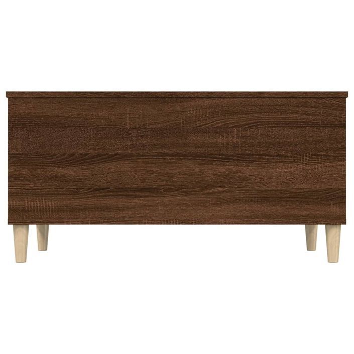 Table basse Chêne marron 90x44,5x45 cm Bois d'ingénierie - Photo n°7