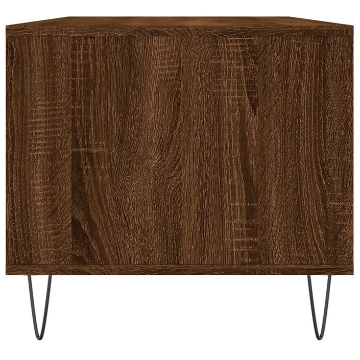 Table basse Chêne marron 90x49x45 cm Bois d'ingénierie - Photo n°7