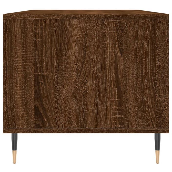 Table basse Chêne marron 90x49x45 cm Bois d'ingénierie - Photo n°7