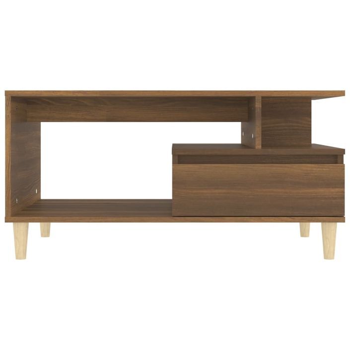 Table basse Chêne marron 90x49x45 cm Bois d'ingénierie - Photo n°5