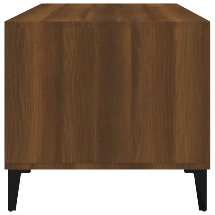 Table basse Chêne marron 90x49x45 cm Bois d'ingénierie - Photo n°7