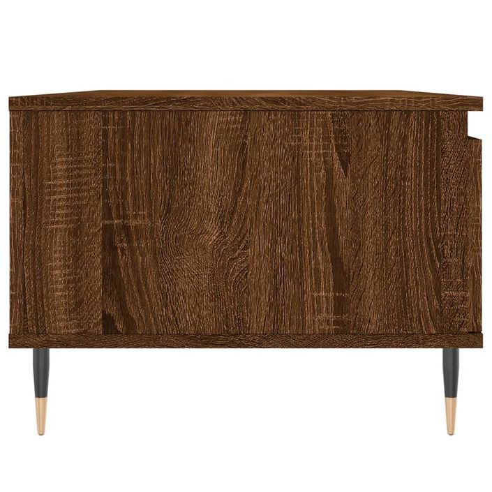 Table basse Chêne marron 90x50x36,5 cm Bois d'ingénierie - Photo n°7