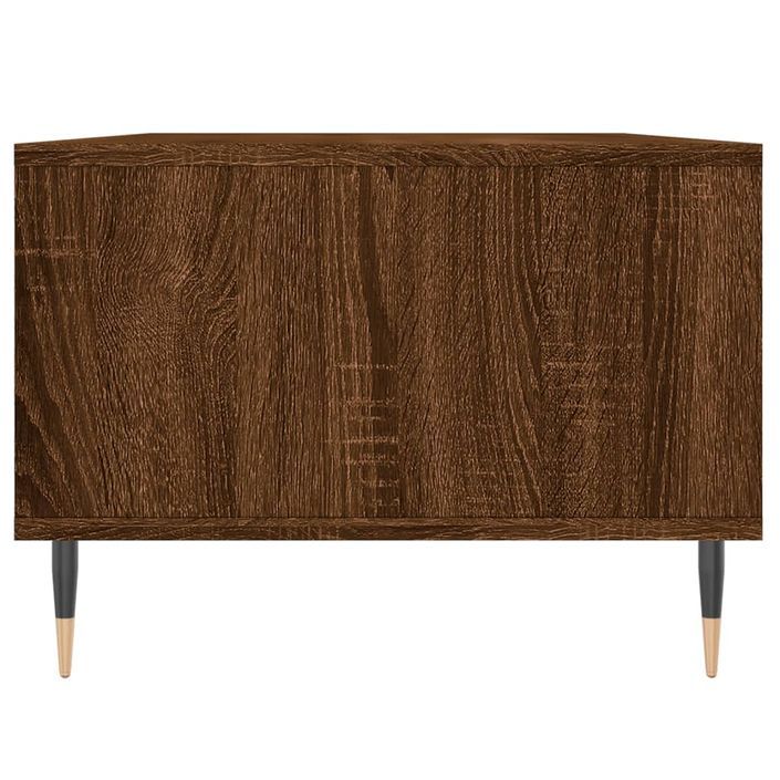 Table basse Chêne marron 90x50x36,5 cm Bois d'ingénierie - Photo n°7