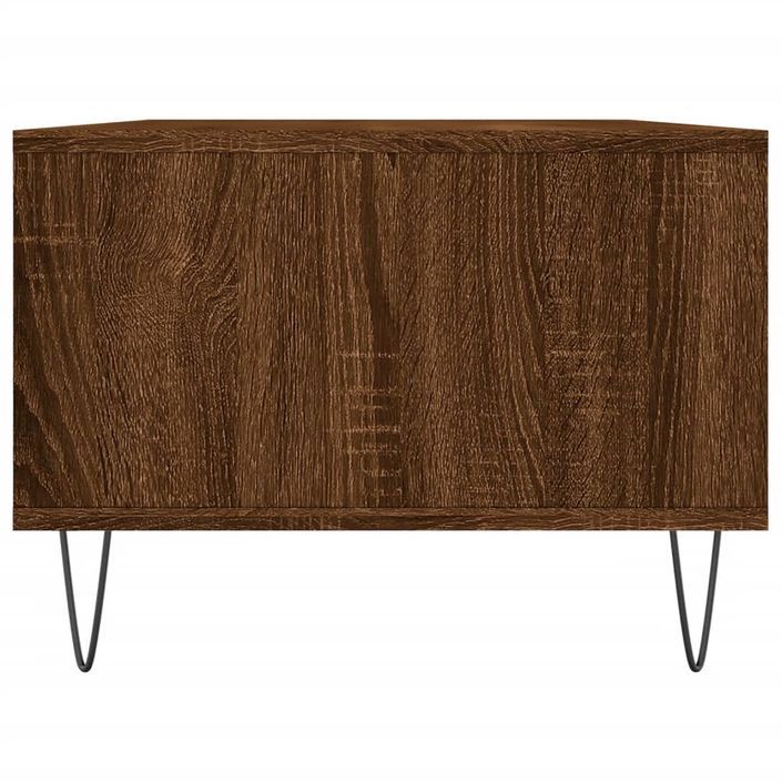 Table basse Chêne marron 90x50x36,5 cm Bois d'ingénierie - Photo n°7