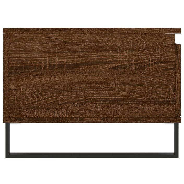 Table basse Chêne marron 90x50x36,5 cm Bois d'ingénierie - Photo n°7