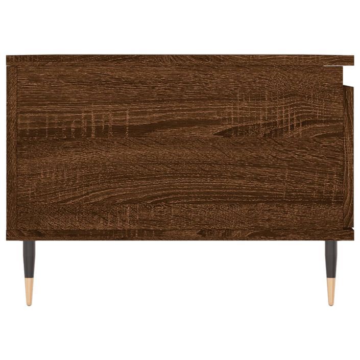 Table basse Chêne marron 90x50x36,5 cm Bois d'ingénierie - Photo n°7
