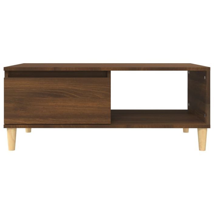 Table basse Chêne marron 90x50x36,5 cm Bois d'ingénierie - Photo n°5