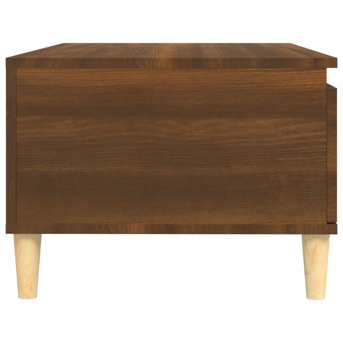 Table basse Chêne marron 90x50x36,5 cm Bois d'ingénierie - Photo n°7