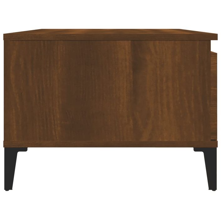 Table basse Chêne marron 90x50x36,5 cm Bois d'ingénierie - Photo n°6