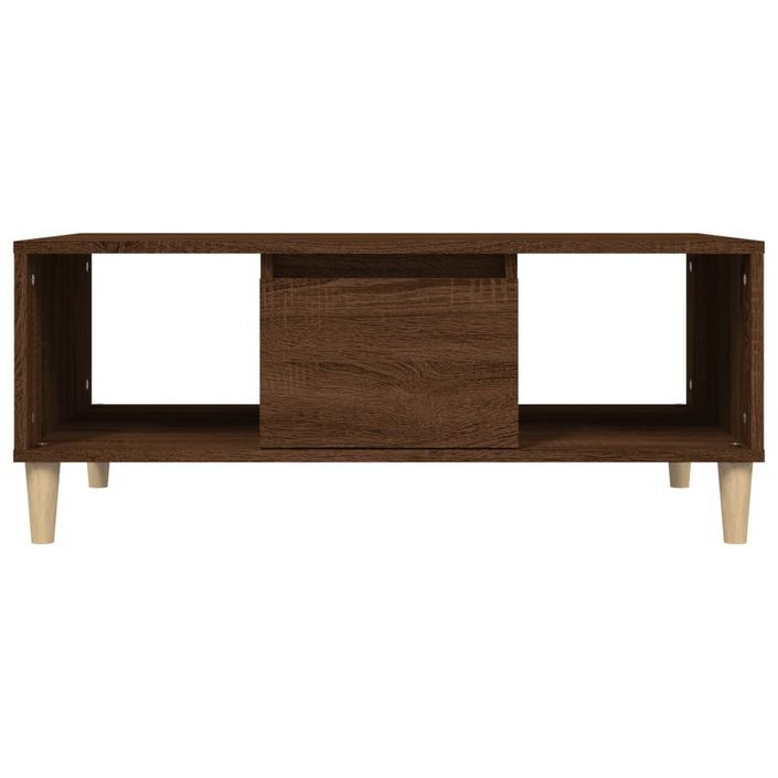 Table basse Chêne marron 90x50x36,5 cm Bois d'ingénierie - Photo n°7