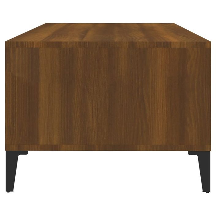 Table basse Chêne marron 90x50x36,5 cm Bois d'ingénierie - Photo n°7