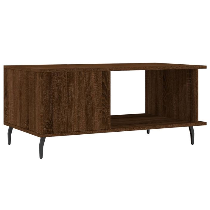 Table basse chêne marron 90x50x40 cm bois d'ingénierie - Photo n°8