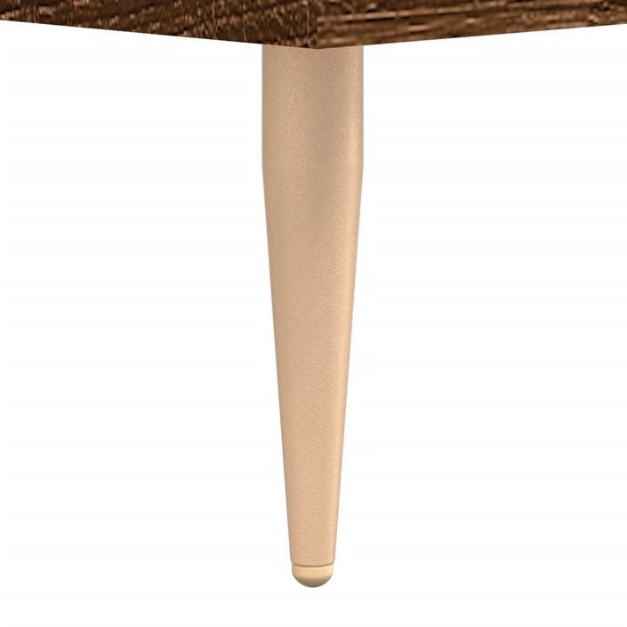 Table basse chêne marron 90x50x40 cm bois d'ingénierie - Photo n°11