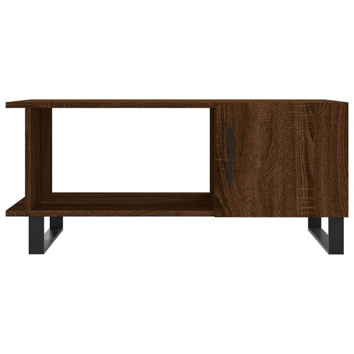 Table basse chêne marron 90x50x40 cm bois d'ingénierie - Photo n°5