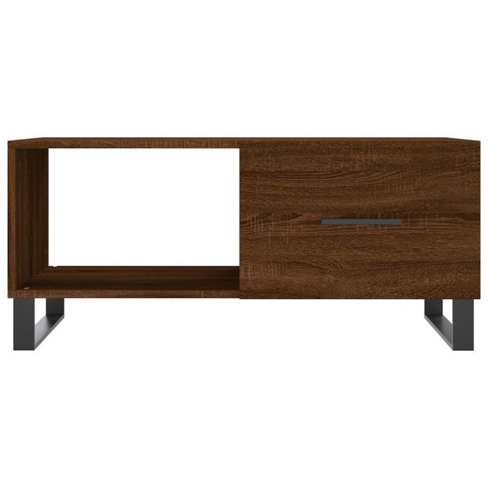 Table basse chêne marron 90x50x40 cm bois d'ingénierie - Photo n°5