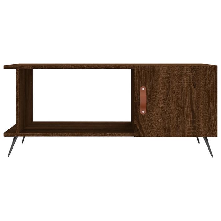 Table basse chêne marron 90x50x40 cm bois d'ingénierie - Photo n°5